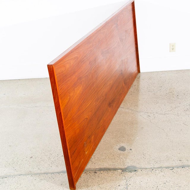 Mid-Century Modern 1960s Mid Century Danish Modern Headboard Bed Frame Teak King Sz Rectangular Size For Sale - Image 3 of 12