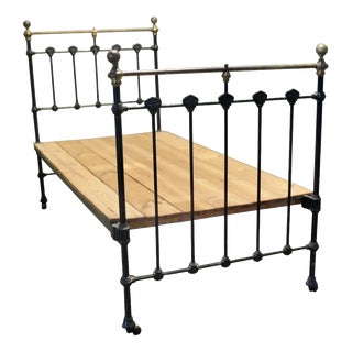 Victorian Single Brass and Iron Bed For Sale