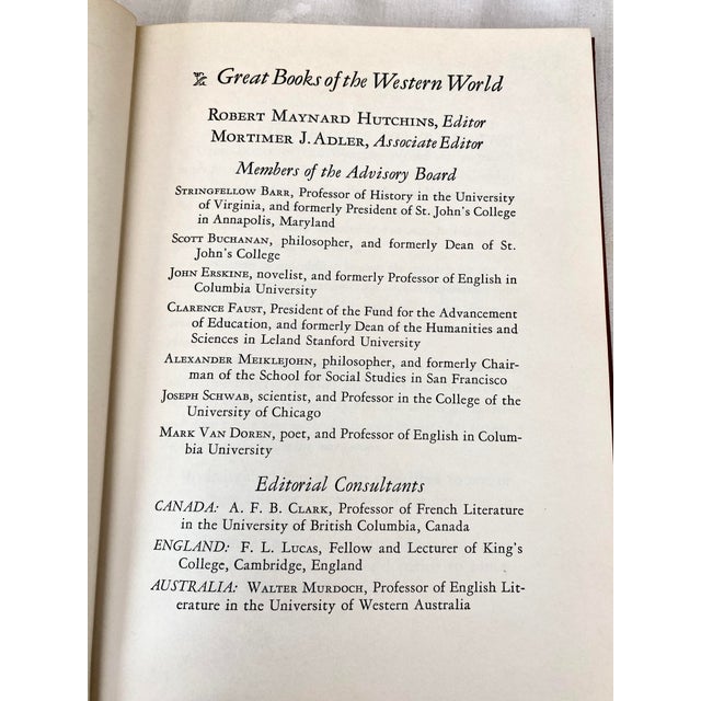 Vintage Great Books of the Western World Complete First Edition 54-Volume Set by Encyclopedia Britannica For Sale In Denver - Image 6 of 15