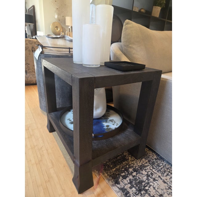 Mid-Century Modern Carbonized Suar Wood Side Table For Sale - Image 3 of 3