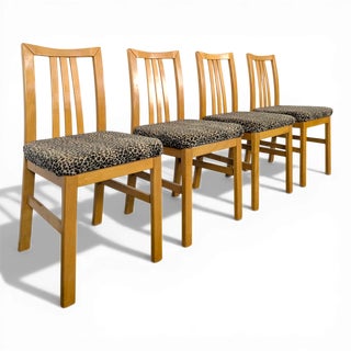 Italian Wooden Dining Chairs, Set of 4 For Sale