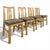 Italian Wooden Dining Chairs, Set of 4 For Sale