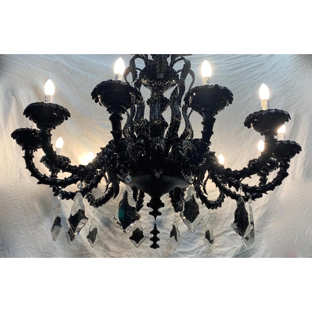 Black Rizzonium Chandelier by Gianni Seguso for Seguso For Sale - Image 5 of 12