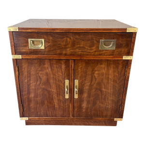 1960s Vintage Drexel Campaign Style Nightstand