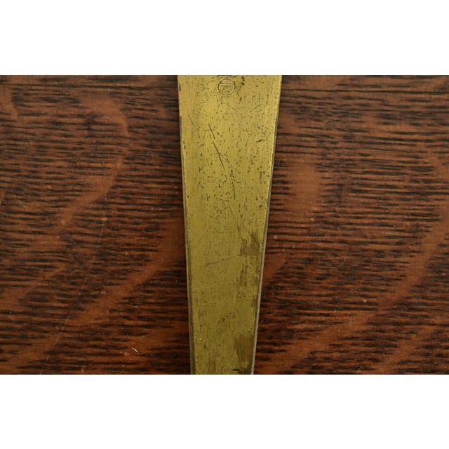 Brass Roycroft Arts & Crafts Hammered Brass Over Copper Letter Opener For Sale - Image 8 of 12