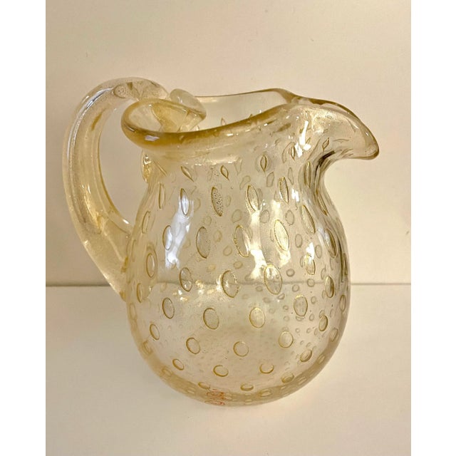 Italian 2000s Striulli Verte D’Arte Murano Carafe Set- 2 Glasses Signed For Sale - Image 3 of 7