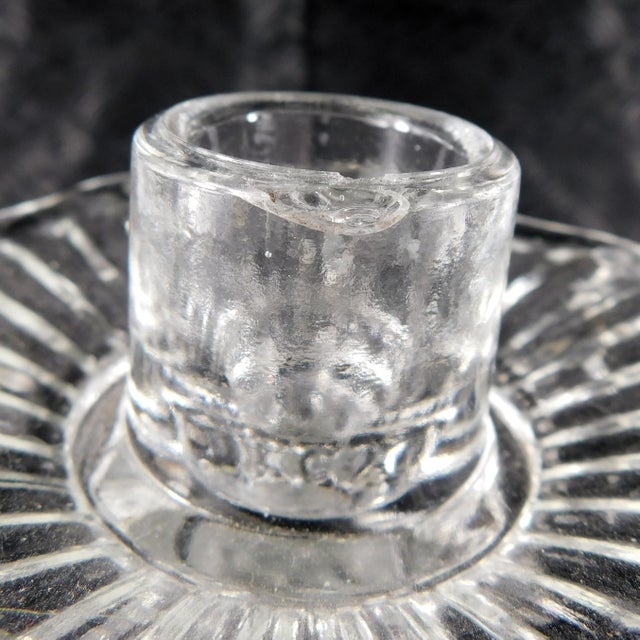 Fostoria Set of Two Lusters Candlesticks With Crystal Prisms in Colony For Sale - Image 10 of 11