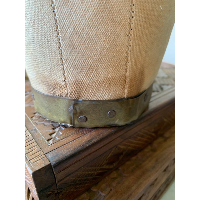 Vintage Mannequin Head Canvas Millinery Hat Shop Display For Sale - Image 4 of 10