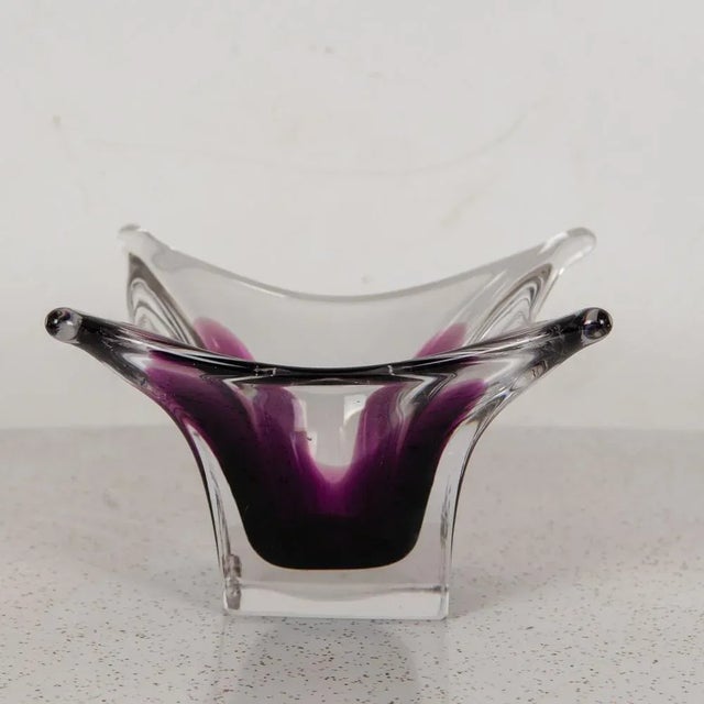 Viola Murano Glass Centerpiece, 1970s For Sale - Image 6 of 6