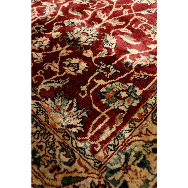 Traditional Pasargad Home Agra Red Wool Area Rug, 2' 7'' X 16' 5'' For Sale - Image 3 of 4