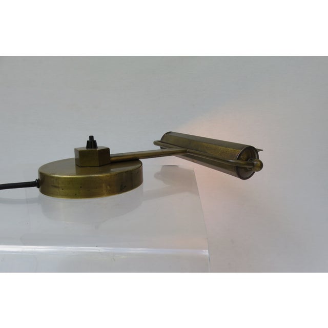 Art Deco Minimalist Piano Lamp in Patinated Brass, 1920s For Sale - Image 9 of 18