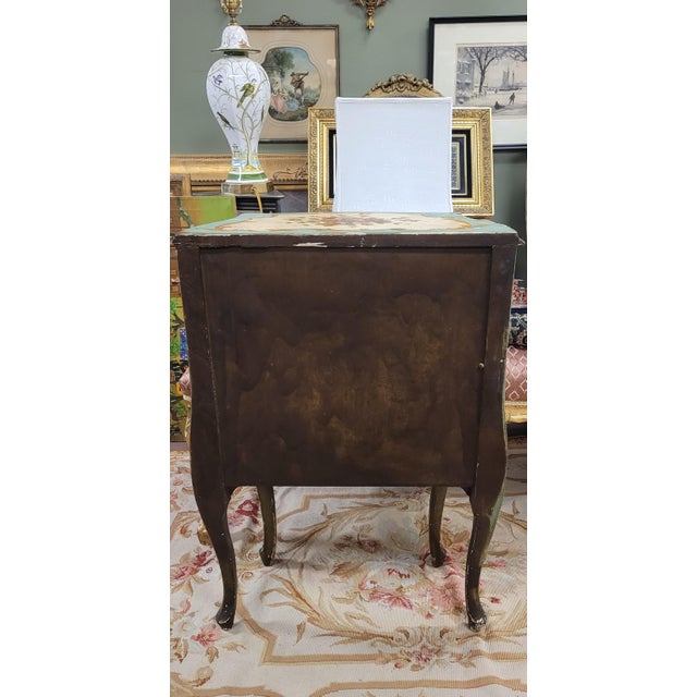 Rustic European Italian Vintage 1940s Hand Painted Stand For Sale - Image 3 of 10