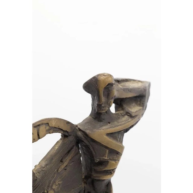 Italian Futurist Artist, Man and Shield, 1925, Bronze For Sale - Image 4 of 10