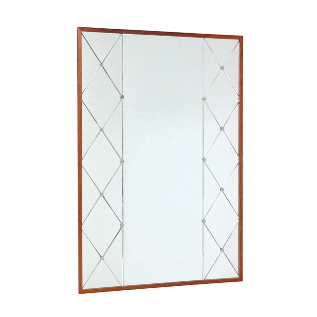 1960s Large Mid-Century Harlequin Wall Mirror from G&T, 1960 For Sale - Image 5 of 7