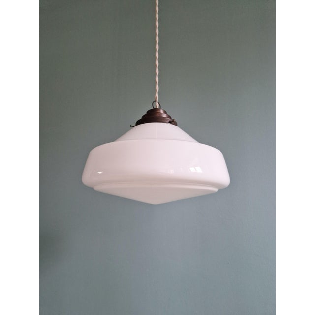 Art Deco Phililite Series Pendant Light in White Opaline Glass from Philips, 1930s For Sale - Image 14 of 14