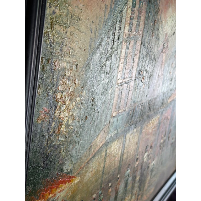 Mid 20th Century Mid‑Century Paris “Moulin Rouge at Dusk” Original Impasto Oil Painting — Signed C. Kany For Sale - Image 5 of 10