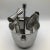 Great English stainless steel bar tool set and ice bucket with Stieff serving tray and 2 cut crystal low ball glasses. The...