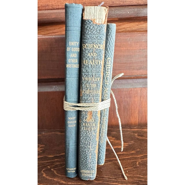 Antique and Vintage Dark Blue & Gold Book Bundle- Set of 3 For Sale In Orlando - Image 6 of 7