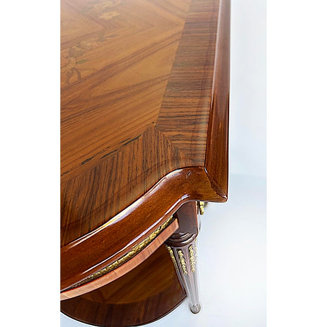 1990s Italian Inlaid Side Tables With Bronze Mounts by Marconi Arte, Pair For Sale - Image 17 of 18