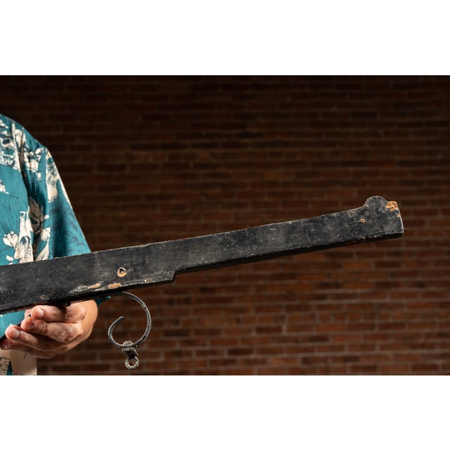 Early 20th Century Antique Figural Wooden Folk Art Firearm Trade Sign For Sale - Image 5 of 10