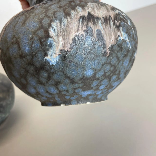 Fat Lava Abstract Pottery Vases by Ruscha, Germany, 1960s, Set of 2 For Sale - Image 12 of 18