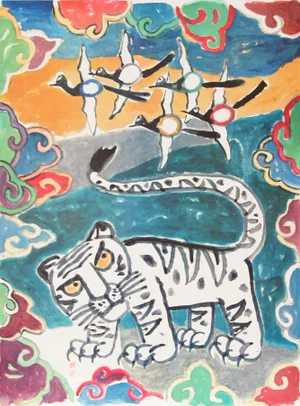 Ki-Chang Kim Lithograph - Mystic Star of Orient