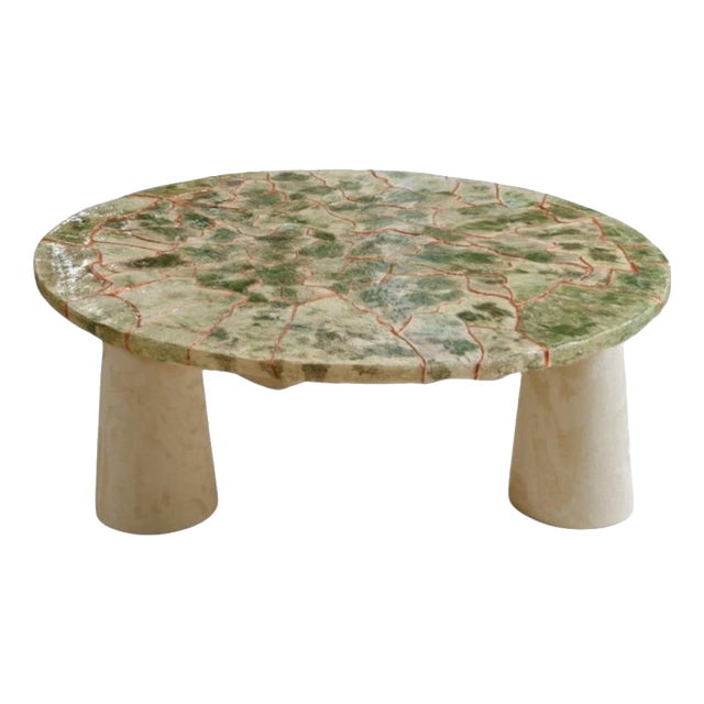 Ecorce Coffee Table in Ceramic with Cooper and Resin by Popus Editions For Sale