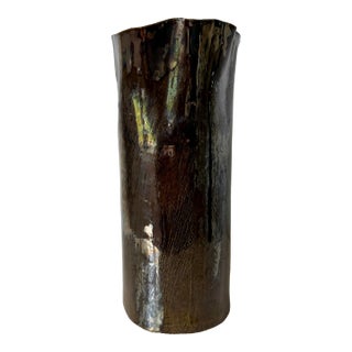 Porcelain Vase With Glossy Glaze by Nathalee Paolinelli, Canada For Sale