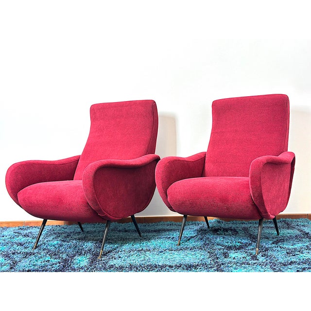 1960s Italian Lady Lounge Chairs attributed to Marco Zanuso, 1960s, Set of 2 For Sale - Image 5 of 13