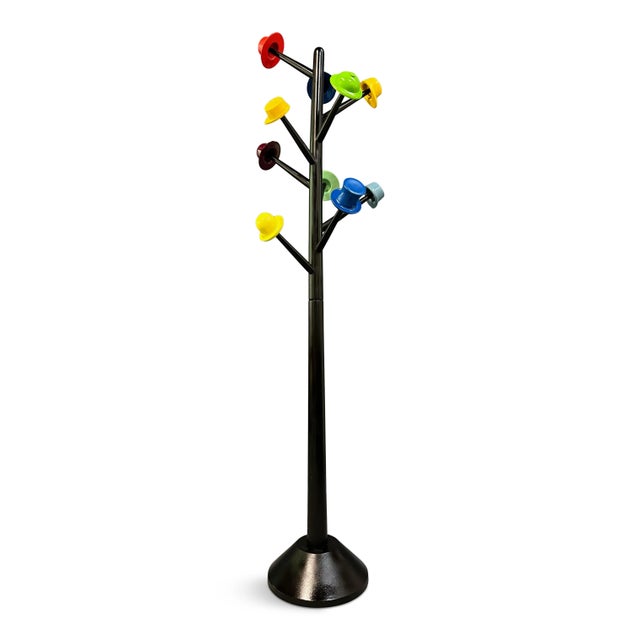 Wood 1980s Postmodern l'Albero Dei Cappelli Coat Rack by Ugo Nespolo for Origlia Pragma For Sale - Image 7 of 7