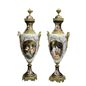 Pair of Porcelain Vases France French Style