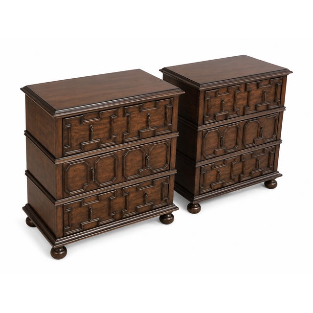 Bernhardt Bernhardt Vestige 3-Drawer Nightstands- Pair For Sale - Image 4 of 8