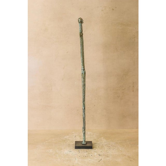 Vintage Benin Bronze Sculpture For Sale - Image 8 of 10