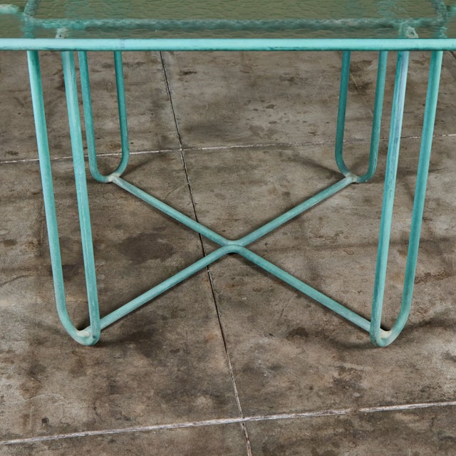 Verdigris Walter Lamb Verdigris Square Bronze Patio Dining Table for Brown Jordan For Sale - Image 8 of 18