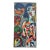 Late 20th Century Peter Keil Large-Scale Abstract Nude Figure With Faces, Acrylic Painting on Board For Sale