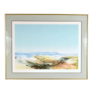 Large Scale John Maxon Hi Rider Watercolor Abstract Landscape Aquatint Etching