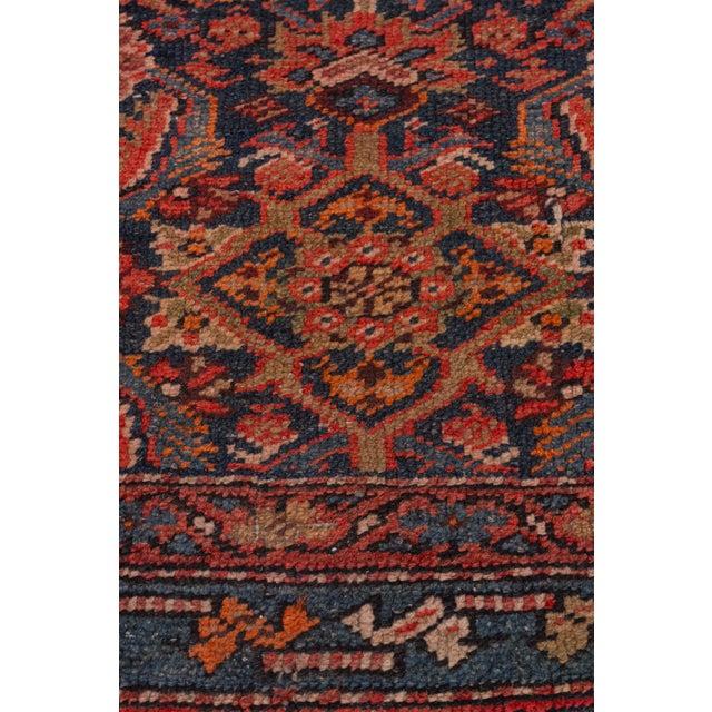 Antique Circa 1910 Red Malayer Hand Knotted Runner 3ft 5in X 15ft 5in For Sale - Image 12 of 16