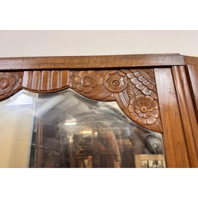 1930s Art Deco Walnut Wardrobe, 1930s For Sale - Image 5 of 7