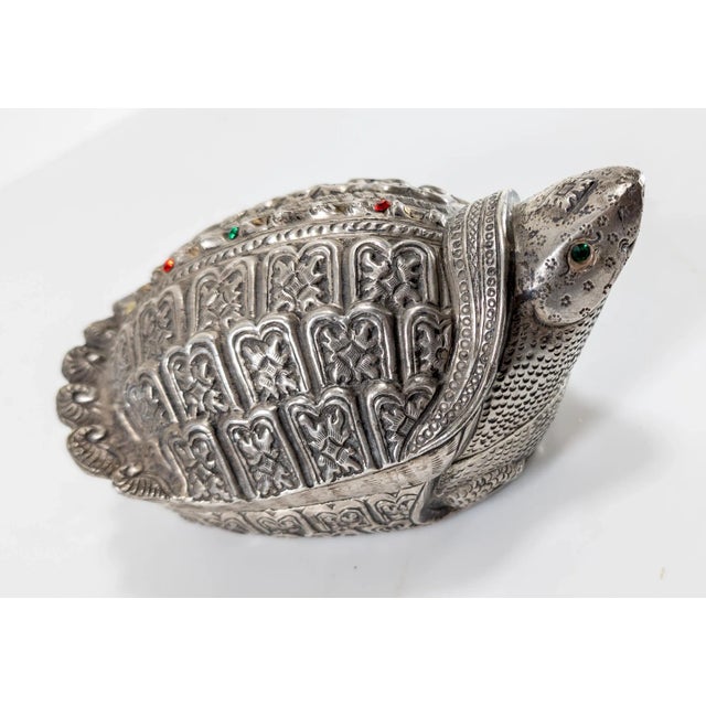 Metal Early 20th Century South East Asian Silver Turtle Form Betel Box For Sale - Image 7 of 11