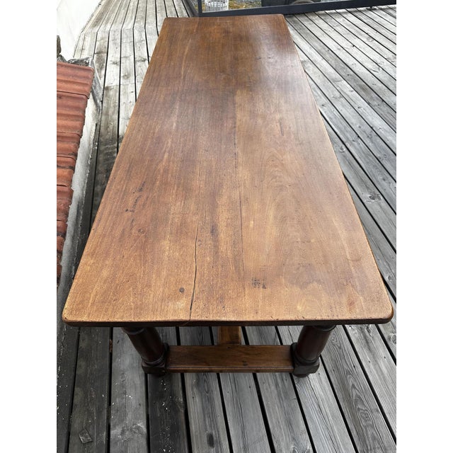 Early 20th Century Walnut Dining Table For Sale - Image 6 of 13