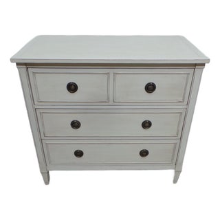 Gustavian Style Unique Deep 3 Drawer Chest of Drawers For Sale