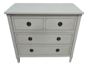 Gustavian Style Unique Deep 3 Drawer Chest of Drawers