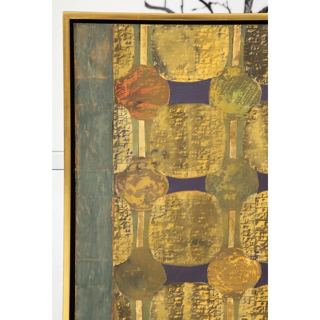 Simrel Achenbach "You Are" Gouache Painting on Wood, Circa 1993 For Sale - Image 4 of 10