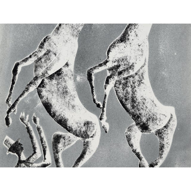 Ernst Bräuer, Animal Trainer with Two Horses, 1963, Monotype and Lithograph For Sale - Image 6 of 12