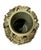 Vintage Italian 20" Encrusted Floral Ceramic Urn Vases - Pair in Muted Sage Green For Sale In West Palm - Image 6 of 12