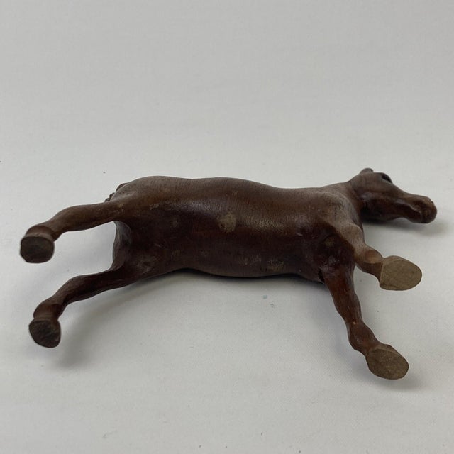 VTG Carved Wood 4" Saddle Bred Horse Weanling 3d Equine Folk Art Grand Walnut For Sale - Image 10 of 12