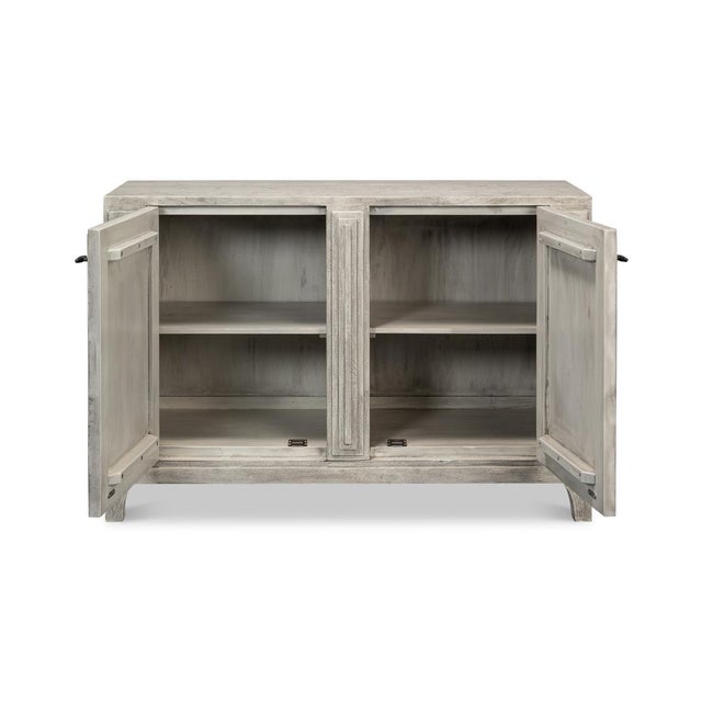 Modern Modern Gray Geometric Sideboard For Sale - Image 3 of 9