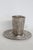 Late 20th Century Religious Karshi Kiddush Non Tarnish Metal Cup and Saucer 3pc Set With Original Box For Sale - Image 11 of 15