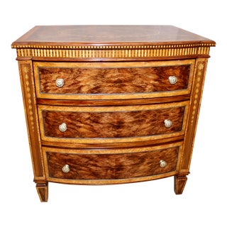 Theodore Alexander Althorp Living History 3 Drawer Burled Wood Chest For Sale
