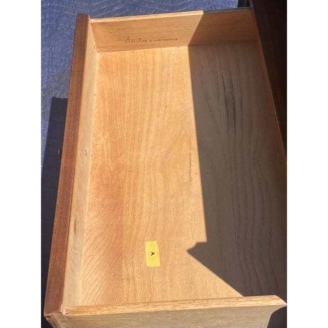 Mid 20th Century American of Martinsville Walnut Nightstands/End Tables MCM, Pair For Sale - Image 17 of 18
